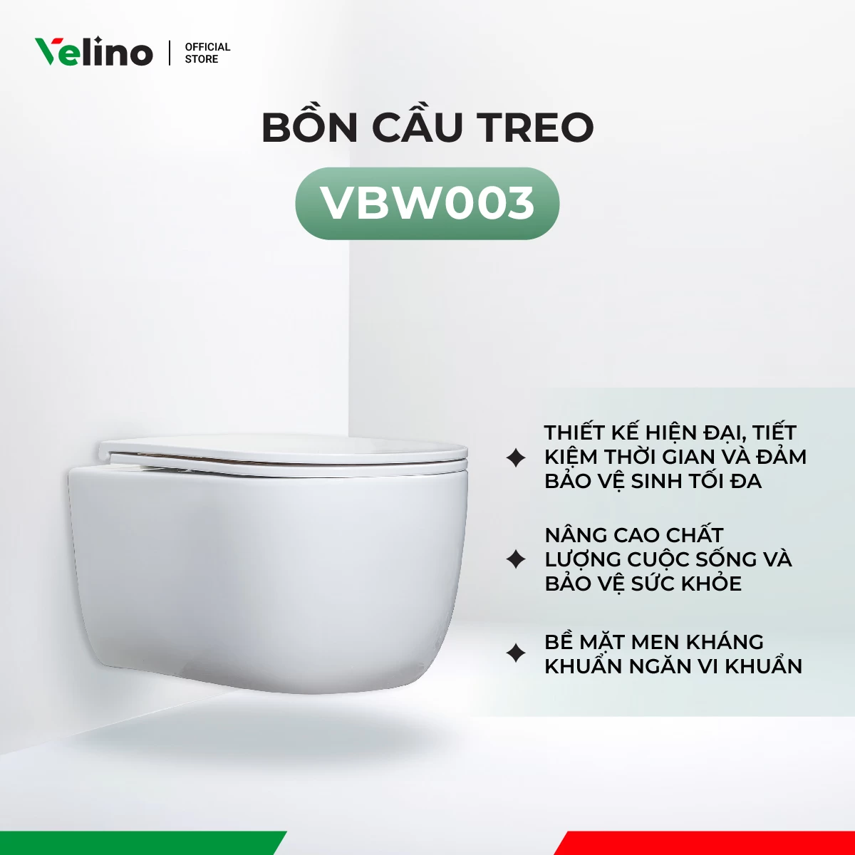 Bệt Treo Tường Velino cao cấp VBW003