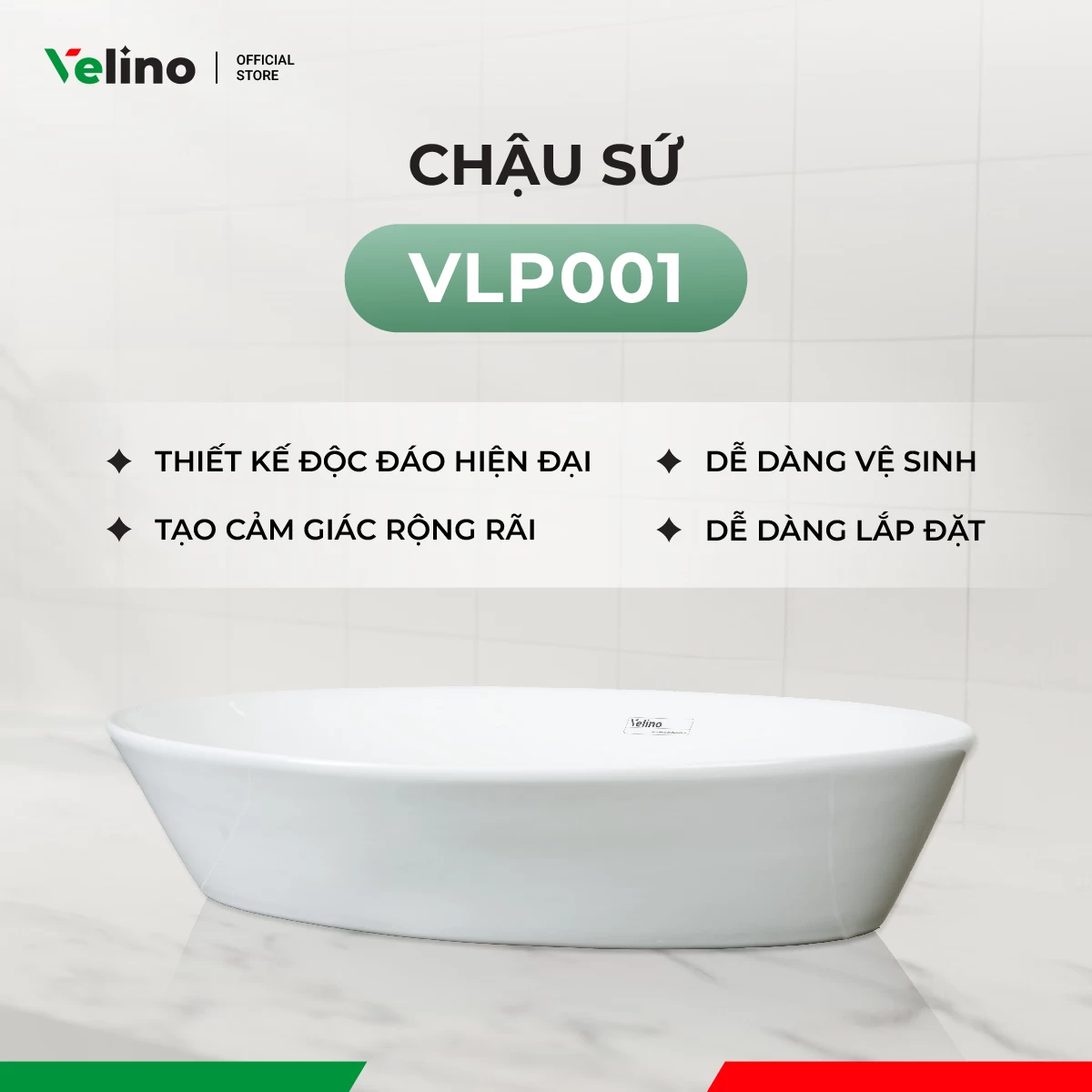 Chậu rửa mặt dương bàn VLP001