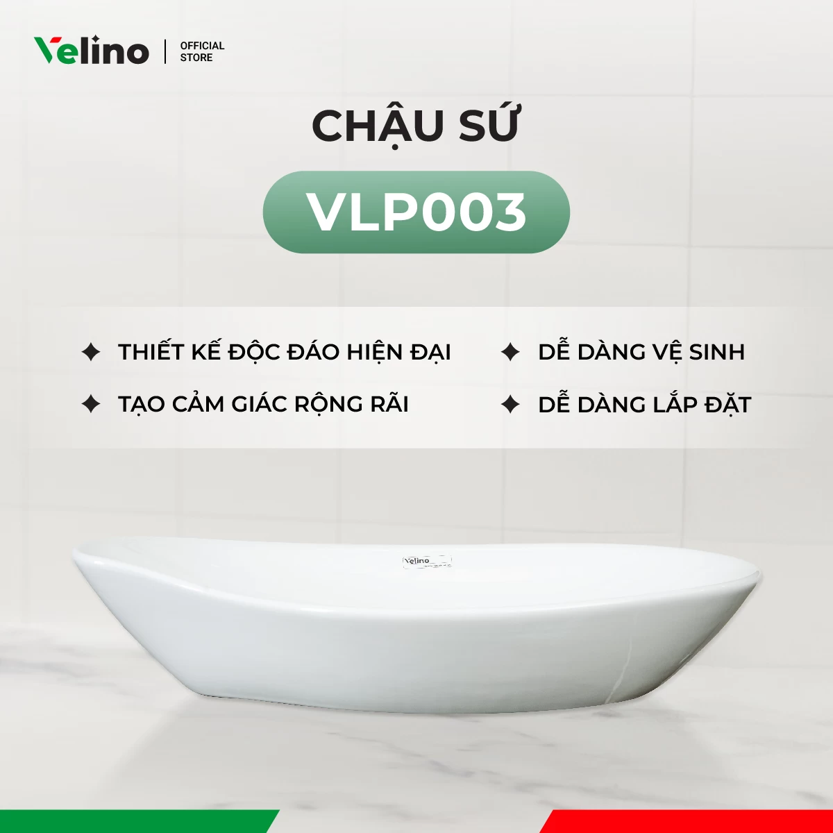 Chậu rửa mặt dương bàn VLP003