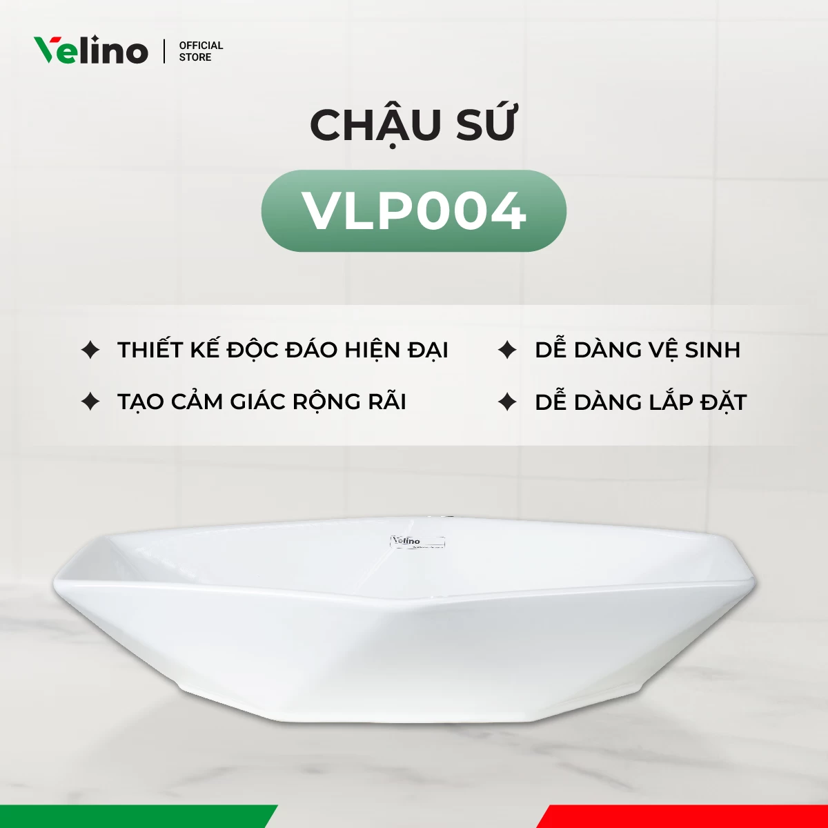 Chậu rửa mặt dương bàn VLP004