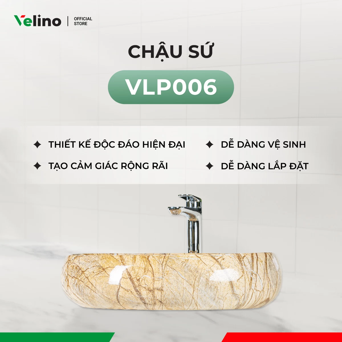 Chậu rửa mặt dương bàn VLP006