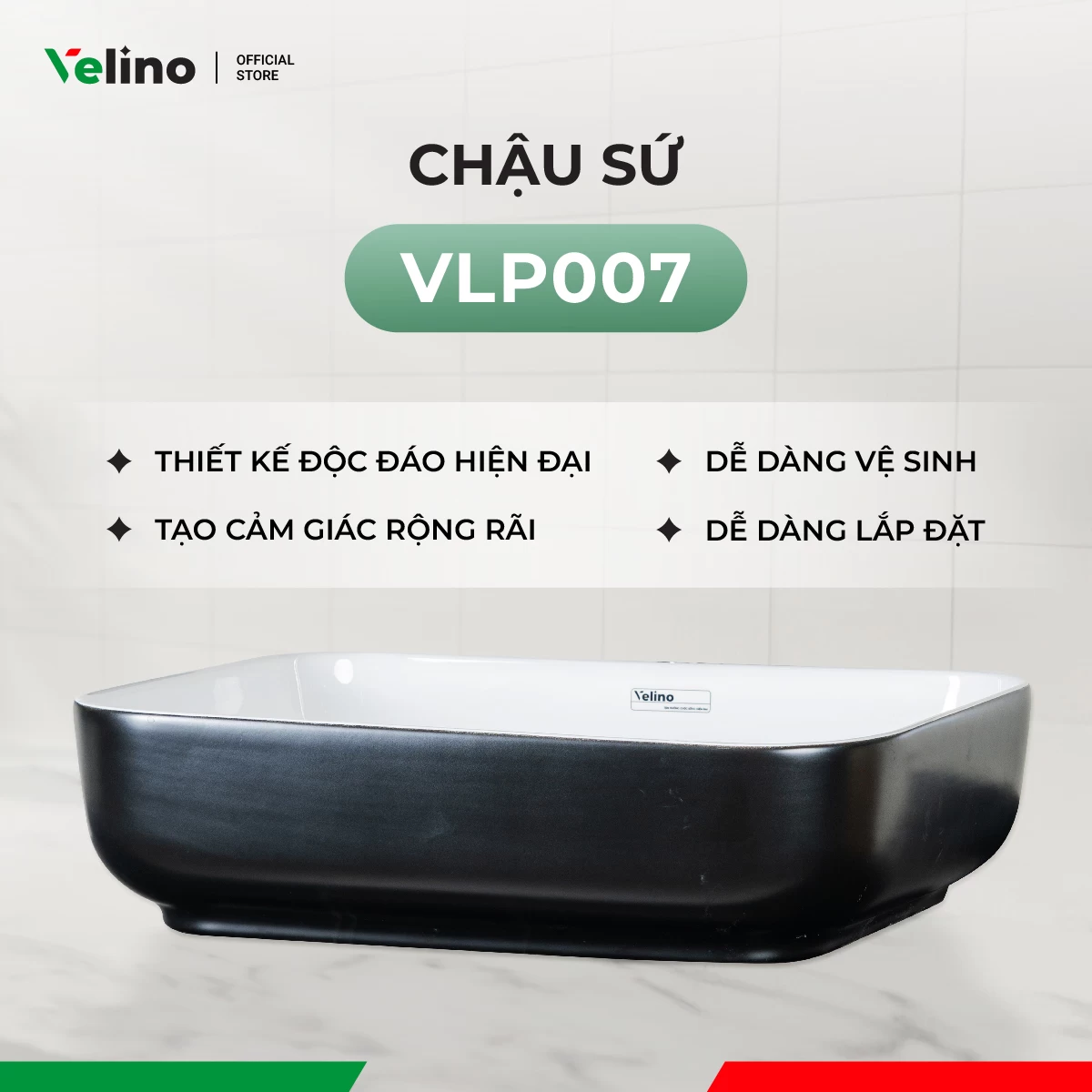 Chậu rửa mặt dương bàn VLP007