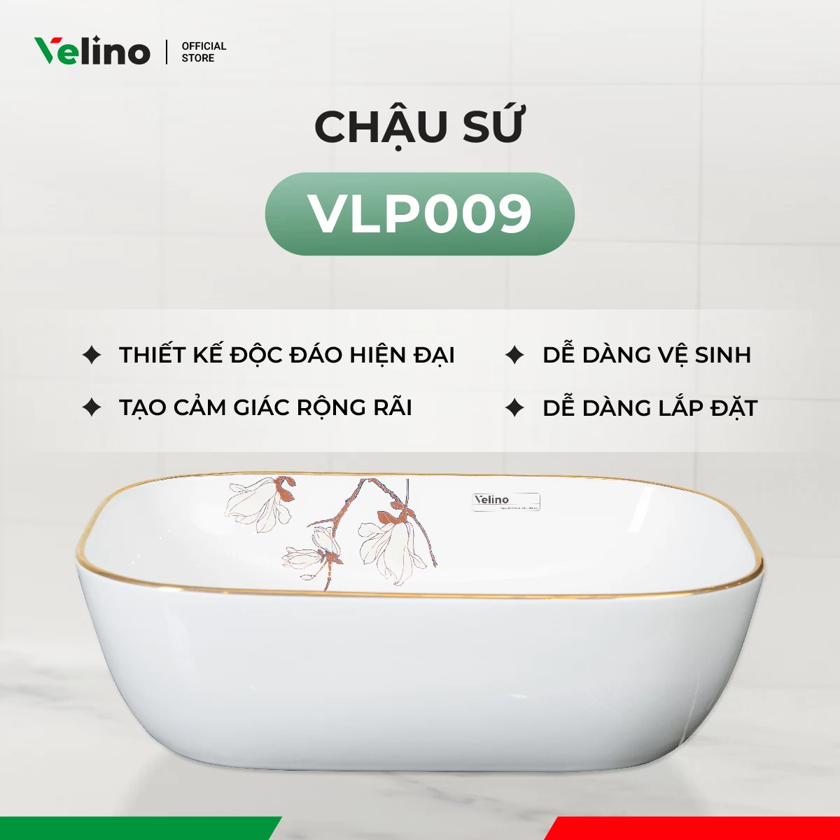 Chậu rửa mặt dương bàn VLP009