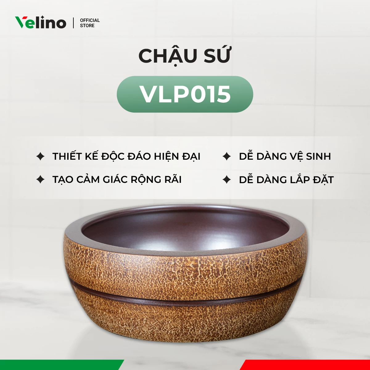 Chậu rửa mặt dương bàn VLP015
